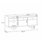 Buffet Aparador Cristal Com 2 Portas E 2 Gavetas - Pr Móveis