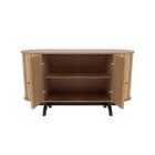 Buffet Aparador Curvo Com Canto Arredondado 130cm 2 Portas 10