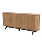 Buffet Aparador Curvo Com Canto Arredondado 180cm 4 Portas 10