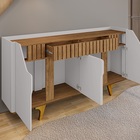 Buffet Aparador Danúbio Off White/cinamomo - Bechara Móveis