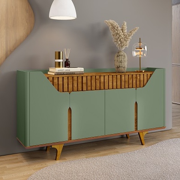 Buffet Aparador Danúbio Pistache/naturalle - Bechara Móveis