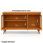 Buffet Aparador De Madeira 3 Portas De Tela Dalton Imbuia