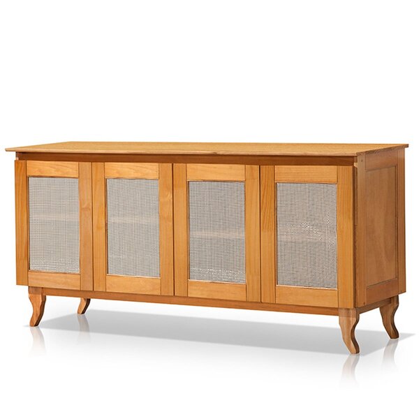Buffet Aparador De Madeira 4 Portas De Tela Dalton Imbuia