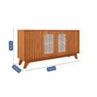 Buffet Aparador De Sala De Jantar 4 Portas Com Tela Isa Cinam