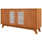 Buffet Aparador De Sala De Jantar 4 Portas Com Tela Isa Cinam