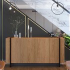 Buffet Aparador Decorativo 160cm Destin Freijó/preto G73 - Gr