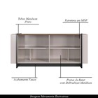 Buffet Aparador Decorativo 160cm Destin Off White/preto G73 -