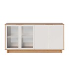 Buffet Aparador Decorativo 160cm Gunga Off White/freijó G73 -