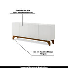 Buffet Aparador Decorativo 180cm Dinamarca Branco/mel G13 - G