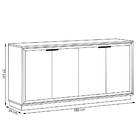 Buffet Aparador Decorativo 180cm Sem Espelho Raze Off White/f