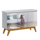 Buffet Aparador Decorativo 3 Portas Com Espelho Cameron Branc
