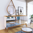 Buffet Aparador Decorativo 4 Portas Com Espelho Cameron Off W