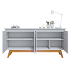 Buffet Aparador Decorativo 4 Portas Sem Espelho Cameron Branc