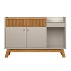 Buffet Aparador Decorativo Modric Detalhe Ripado 133cm Nature