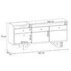 Buffet Aparador Decorativo Noeli Com Bandeja Lateral Estilo B