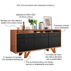 Buffet Aparador Decorativo Noeli Com Bandeja Lateral Estilo B