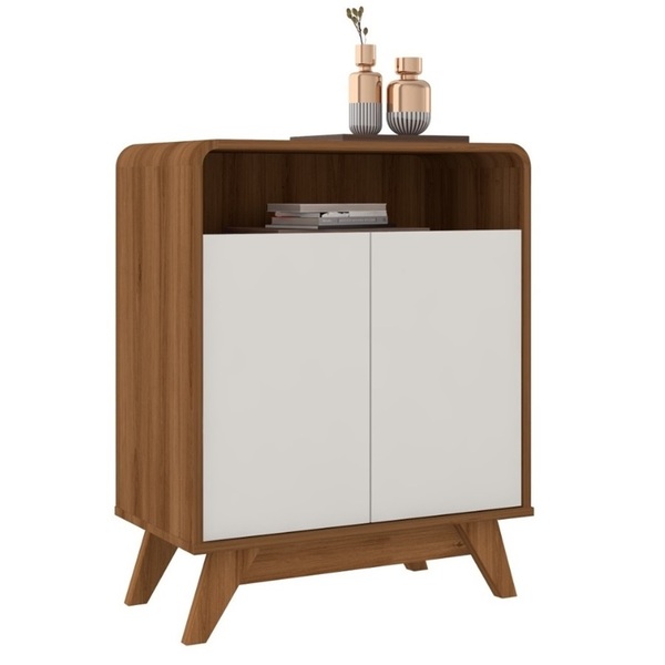 Buffet Aparador Eccos 2 Portas Nature/Off White – Fabri Móveis