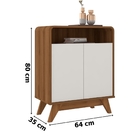 Buffet Aparador Eccos 2 Portas Nature/Off White – Fabri Móveis