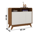 Buffet Aparador Eccos 3 Portas Nature/Off White – Fabri Móveis