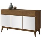 Buffet Aparador Espelhado Malbec Naturale - Edn Móveis