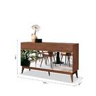 Buffet Aparador Espelhado Malbec Naturale - Edn Móveis