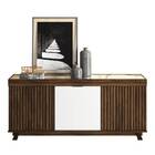 Buffet Aparador Ester Com Tampo Espelhado 3 Portas Castanho W