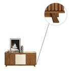 Buffet Aparador Ester Com Tampo Espelhado 3 Portas Mel Off Wh