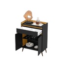 Buffet Aparador Hórus Preto/Nature - Ej Móveis