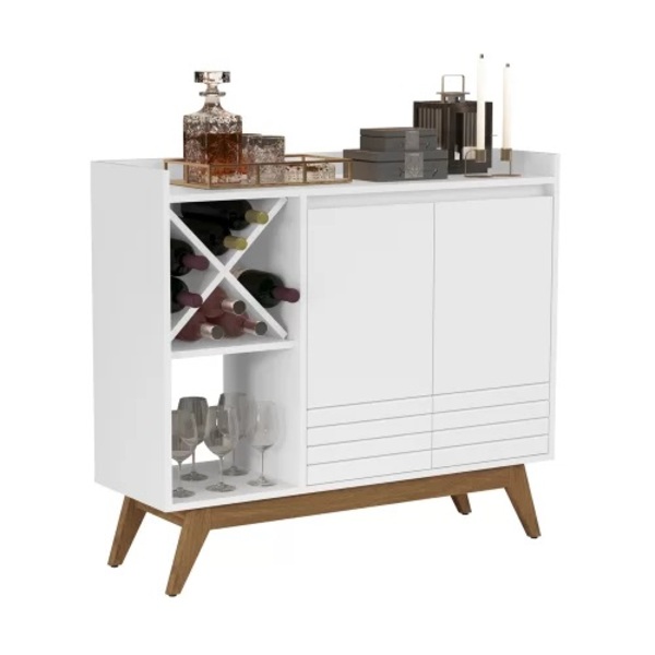 Buffet Aparador Iaris Com Adega Branco - Giga Móveis