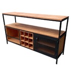 Buffet Aparador Industrial Com Colmeia Para Garrafas De Vinho
