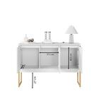 Buffet Aparador Industrial Para Sala Dakar Branco Dourado