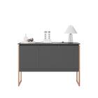 Buffet Aparador Industrial Para Sala Dakar Preto Cobre