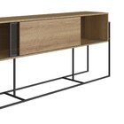 Buffet Aparador Industrial Retrô 2 Portas De Correr Madeira/a