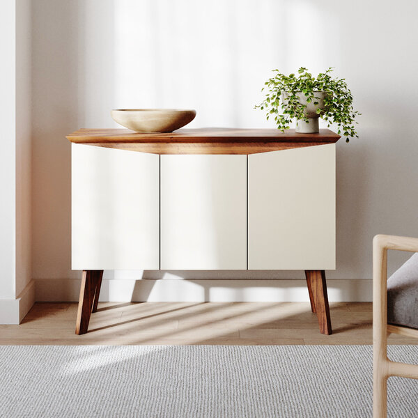 Buffet Aparador Jasmin 1,10m Com 3 Portas Babus - Freijó / Of