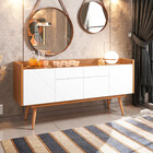 Buffet Aparador Lago 4 Portas 2 Gavetas Babus -  Branco / Ced