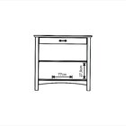 Buffet Aparador Madeira Maciça 2 Portas 1 Gaveta Bella Carval