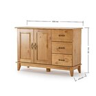 Buffet Aparador Madeira Maciça 2 Portas 3 Gavetas Bella Carva