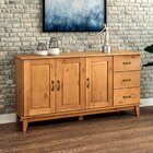 Buffet Aparador Madeira Maciça 3 Portas 3 Gavetas 156 Cm Bell