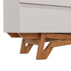 Buffet Aparador Madeira Maciça 3 Portas Volga Off White/champ