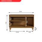 Buffet Aparador Madeira Maciça E Tela Tipo Rathan Sintética 3