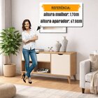 Buffet Aparador Multiuso 1 Porta E 1 Gaveta London Cinamomo/o