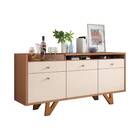Buffet Aparador Ouro 2 Portas 2 Gavetas Nature Off White Tana