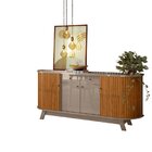 Buffet Aparador Para Sala De Estar Monaco Fendi/naturale