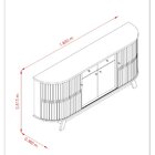 Buffet Aparador Para Sala De Estar Monaco Naturale/off White
