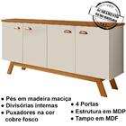 Buffet Aparador Para Sala De Jantar 4 Portas 1x Tebar