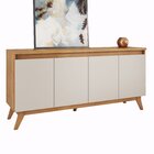 Buffet Aparador Para Sala De Jantar 4 Portas Eifel Mel/off Wh