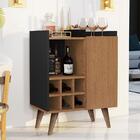 Buffet Aparador Para Sala De Jantar Com Adega Preto Nature Mo