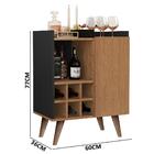 Buffet Aparador Para Sala De Jantar Com Adega Preto Nature Mo