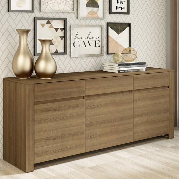 buffet aparador para sala de jantar madesa 3 portas 1 gaveta