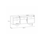 Buffet Aparador Para Sala De Jantar Sollare 2 Portas Cinamomo